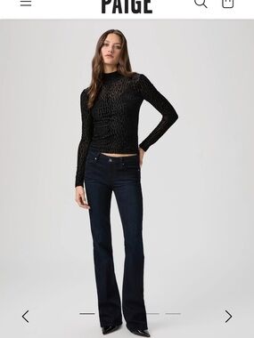 PAIGE extra long Dark Blue Flared Jeans - boot cut